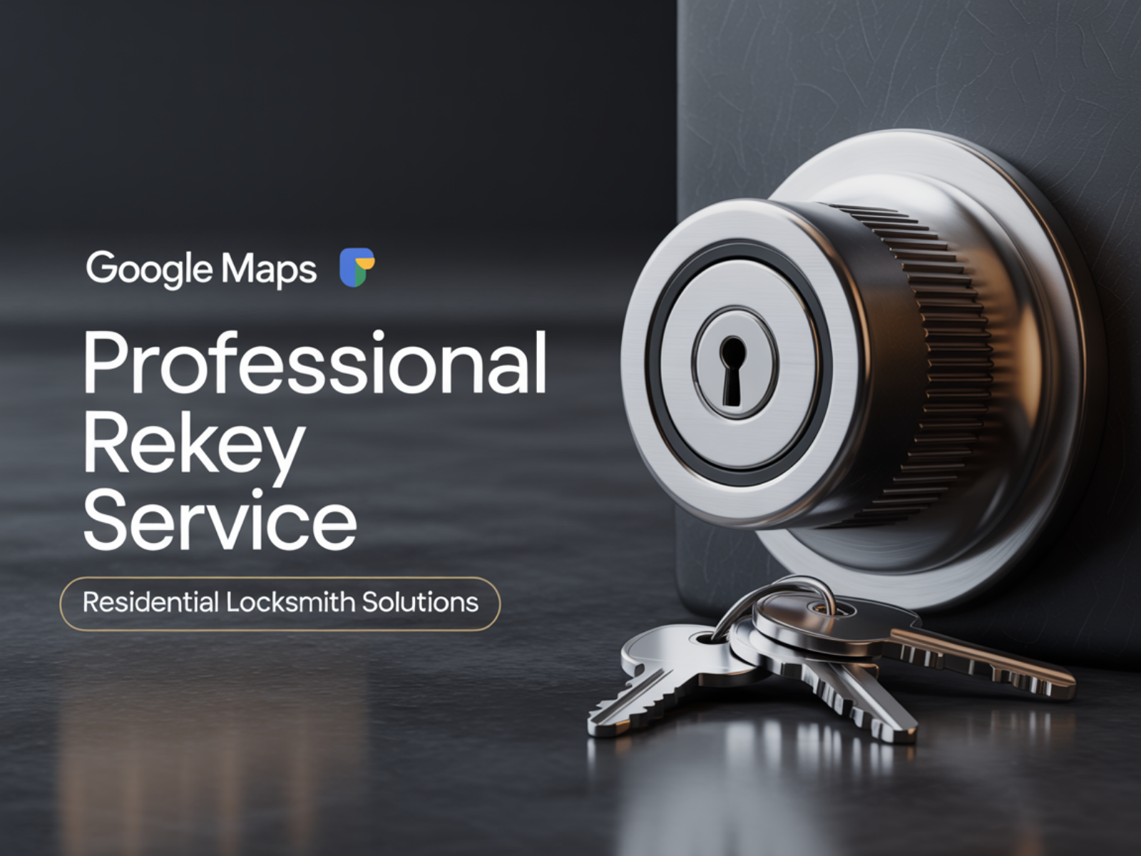 Professional residential rekey service with deadbolt and new keys